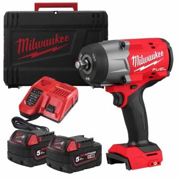 Milwaukee M18 FUEL FHIW2F12-502X 18v 1/2" HT Brushless Impact Wrench Inc 2x 5.0Ah Batts