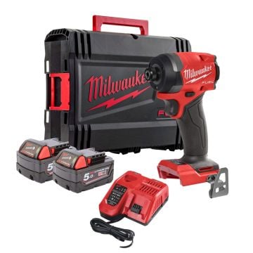 Milwaukee M18 ONEID3-502X FUEL ONE-KEY 1/4" Hex Brushless Impact Driver Inc 2x 5.0Ah Batts