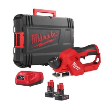 Milwaukee M12 BLP-402X 12v 56mm Brushless Planer Inc 2x 4.0Ah Batts
