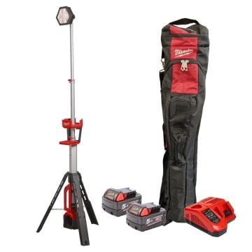 Milwaukee M18 SAL2-502B 18v 2800 Lumens LED Stand Light Inc 2x 5.0Ah Batts