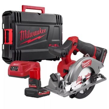 Milwaukee M12 FUEL FCS442-502X Brushless 140mm Sub Compact Circular Saw Inc 2x 5.0Ah HIGH OUTPUT Batts