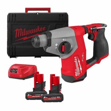 Milwaukee M12 FUEL FHAC16-502X 16mm Brushless SDS+ Plus Hammer Drill Inc 2x 5.0Ah HIGH OUTPUT Batts