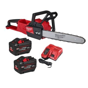 Milwaukee M18 FUEL FCHS-122 18v 40cm Cordless Compact Chainsaw Body Only Inc 2x 12.0Ah FORGE Batts