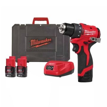 Milwaukee M12 BLPDRC-202C 12v Compact Brushless Drill Driver Inc 2x 2.0Ah Batts