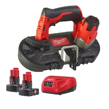 Milwaukee M12 BS-402C 12v Cordless Bandsaw Inc 2x 4.0Ah Batts