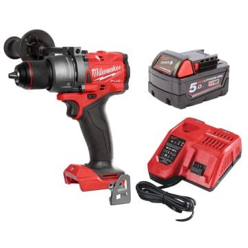 Milwaukee M18 FUEL FPD3 18v 13mm Brushless Combi Drill Bundle Inc 1x 5.0Ah Battery & 1x Charger
