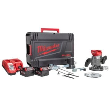 Milwaukee M18 FUEL FTR-502X 18v Cordless Brushless 1/4" Trim Router Inc 2x 5.0Ah Batts