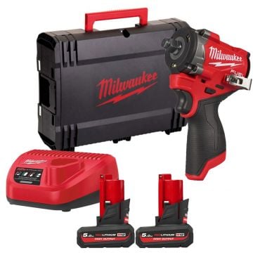 Milwaukee M12 FUEL FCIWF12G3-502X Gen III 1/2" Impact Wrench Inc 2x 5.0Ah Batts
