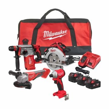 Milwaukee M18 BLPP4A2-503B 18V 4 Piece Brushless Power Pack Inc. 3x 5.0Ah Batteries