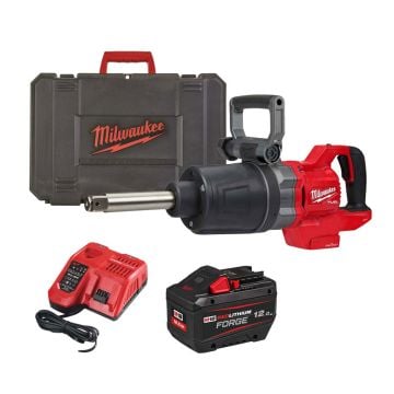 Milwaukee M18 FUEL ONEFHIWF1D-121C 18V D-Handle 1" Impact Wrench with Friction Ring Inc. 1x 12.0Ah Forge Battery