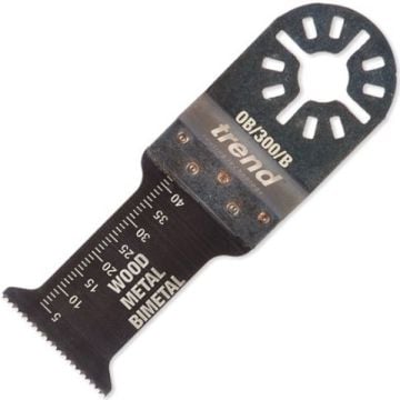 Trend OB/300/B BIM Fine Precision Plunge Cut Oscillating Blade for Wood, Metal & PVC 30x41mm