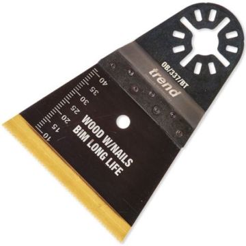 Trend OB/337/BT BIM TiN Long-Life Oscillating Blade for Wood, Metal & PVC 30x41mm