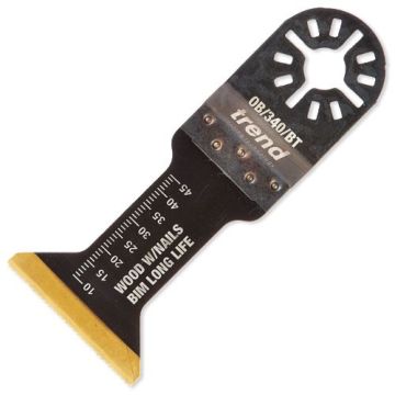 Trend OB/340/BT BIM TiN Long-Life Plunge Cut Oscillating Blade for Wood, Metal & PVC 44x41mm