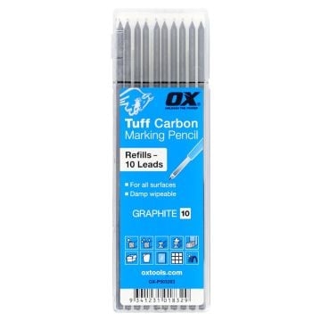 OX Tools P503203 Tuff Carbon Graphite Pencil Lead Pack x10 Pcs