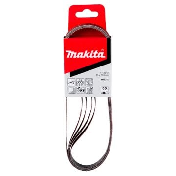 Makita P-43343 80 Grit Sanding Belts 13 x 533mm x5 Pcs 