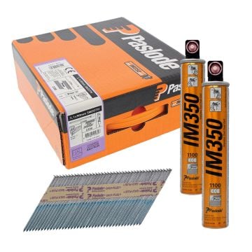 Paslode 141234 3.1mm x 90mm Galv-Plus RounDrive IM350+ Smooth Nails x2200 Pcs