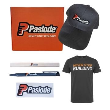 Paslode "Never Stop Building" Merch Bundle Inc x5 Pcs