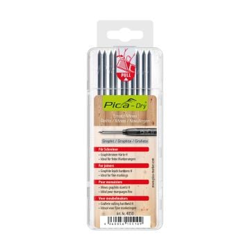 Pica 4050/SB Dry Hangable Graphite H Refill Set For Joiners x10 Pcs