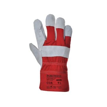 Portwest A220RERXL A220 Premium Chrome Rigger Glove Red Extra Large