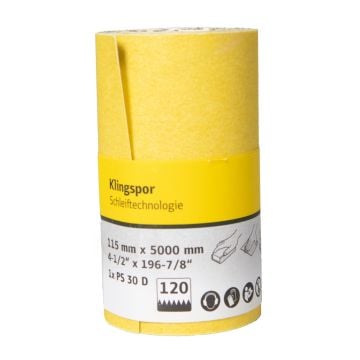 Klingspor 294308 PS 30 D115mm x 5m 40 Grit Abrasive Sanding Roll 