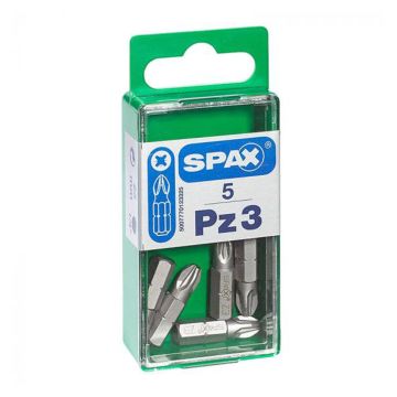 Spax RP PZ3 25mm Driver Bits x5 Pcs