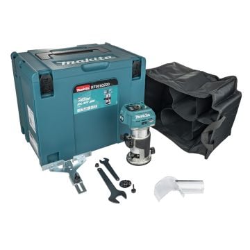 Makita RT001GZ20 40v Max XGT 1/4" & 3/8" Brushless Router Body Only In Makpac Carry Case