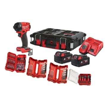 Milwaukee M18 FUEL FID3100P-502P Brushless 1/4" Impact Driver Inc 2x 5.0Ah Batteries