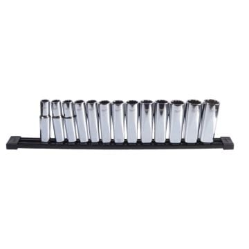 Milwaukee 4932498798 1/2'' Square Metric Deep 12-Point Socket Set x13 Pcs