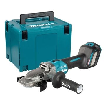 Makita GA055GZ01 40v Max XGT Brushless 125mm Flat-Head Slide Switch Angle Grinder Body Only In Carry Case