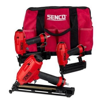 Senco 10S2001N 3-in-1 Pneumatic Air Nailer & Stapler Triple Set In Carry Bag