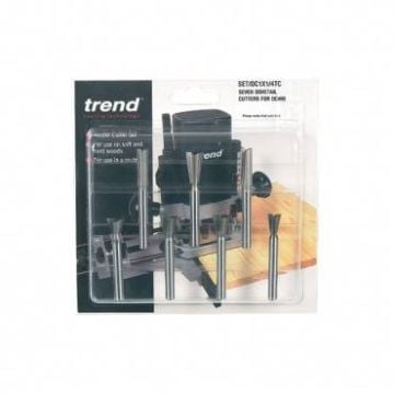 Trend SET/DC1X1/4TC 7 pce dovetail Centre cutter set