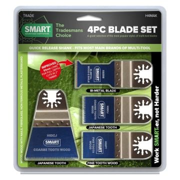 SMART H4MAK Trade Series Universal Multi-Tool Blade Set x4 Pcs