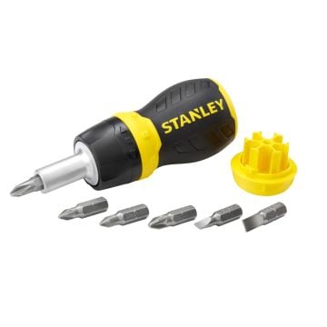 Stanley 0-66-358 Stubby Multi-Bit Ratcheting Screwdriver x6 Pcs
