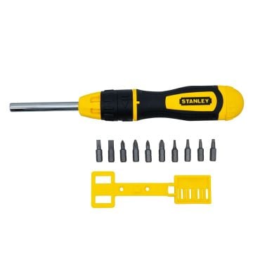 Stanley 0-68-010 Multi Bit Ratchet Screwdriver x10 Pcs