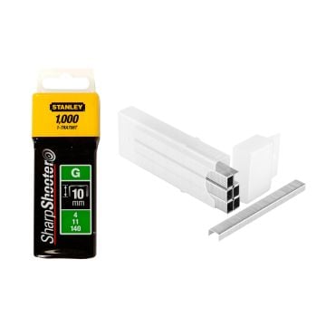 Stanley 1-TRA706T SharpShooter 10mm Heavy Duty Staples 4/11/140 Type G x1000 Pcs