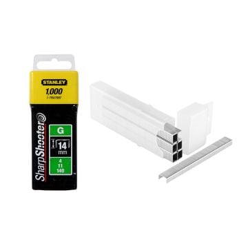 Stanley 1-TRA709T SharpShooter 14mm Heavy Duty Staples 4/11/140 Type G x1000 Pcs