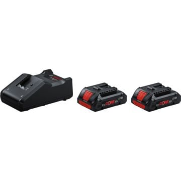 Bosch 1600A01BA4 ProCORE 18v Starter Set Inc. 2x ProCORE 18V 4.0Ah Batteries & 1x GAL 18V-40 Charger