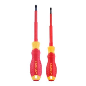 Stanley STHT60030-0 VDE Screwdrivers PZ Slotted Set x2 Pcs