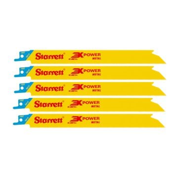 Starrett B818-5 Bi-Metal Metal Reciprocating Saw Blade 203mm 18 TPI x5 Pcs