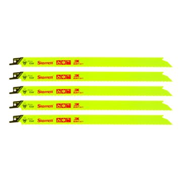 Starrett BR121014-5 Bi-Metal King Cut Reciprocating Saw Blade 300mm 10-14 TPI x5 Pcs