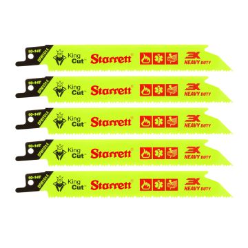 Starrett BR61014-5 Bi-Metal King Cut Reciprocating Saw Blade 152mm 10-14 TPI x5 Pcs