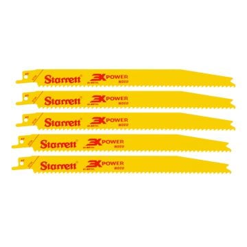 Starrett BT96-5 Bi-Metal Wood Reciprocating Saw Blade 228mm 6 TPI x5 Pcs