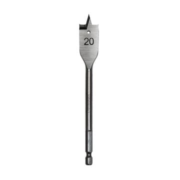 Starrett 20 x 152mm Flat Wood 1/4" Hex Drill Bit 