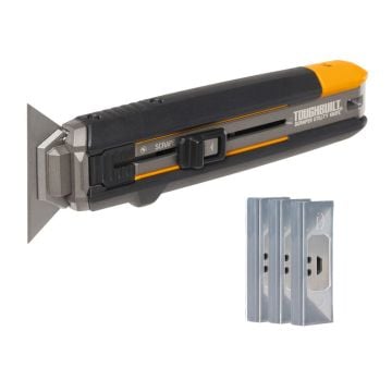 ToughBuilt TB-H4S5-01 Scraper Utility Knife + Blades Bundle Inc 35x Blades