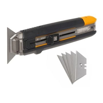 ToughBuilt TB-H4S5-01 Scraper Utility Knife + 5x Blades Bundle