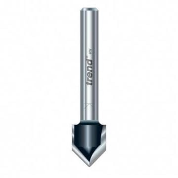 Trend TR22X1/4TC Chamfer V groove cutter angle=45 deg.