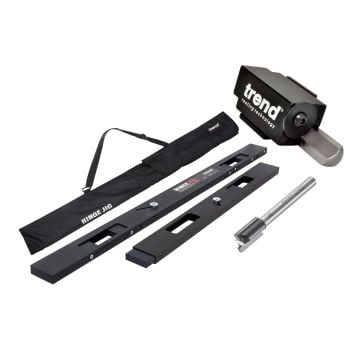 Trend H/JIG/A Hinge Jig Two Part Template Set Bundle Inc 1x C/CHISEL Corner Chisel HSS & 1x TR12X1/4TC Router Cutter