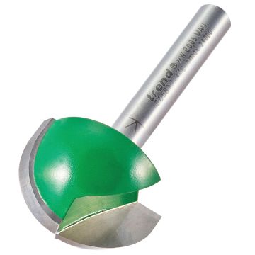Trend CraftPro C058X1/4TC Radius 12.7mm Radius Router Cutter x 25.4mm Diameter