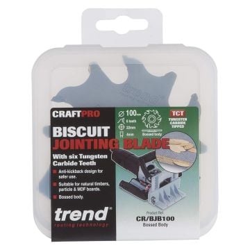 Trend CR/BJB100 CraftPro Biscuit Blade 100mm Diameter x 6T x  22mm