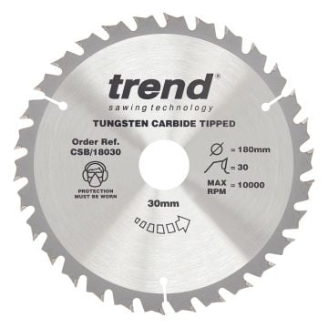 Trend CSB/18430 Wood Circular Saw Blade 184mm x 16mm x 30T